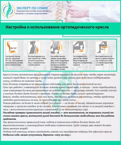 Настройка и использование ортопедического кресла