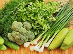 Зеленые овощи